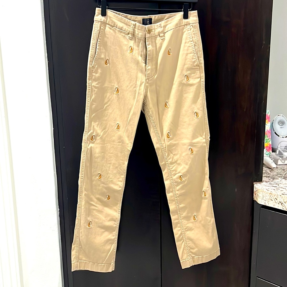 JCrew Chino with Fox Embroidery